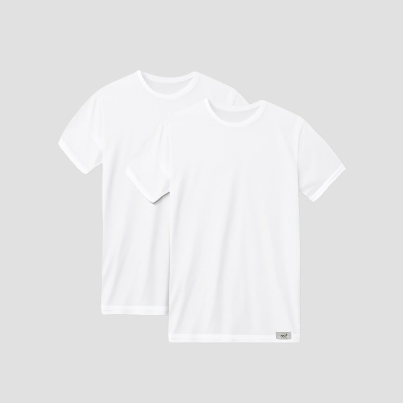 Herren-Unterhemd 2er pack | 100% baumwolle weiß | Rundhals | Cotton Majesty | rule your comfort