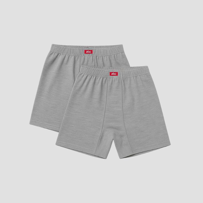weite Herren-Boxershorts | 100% baumwolle grau | 2er-pack | Cotton Majesty | rule your comfort