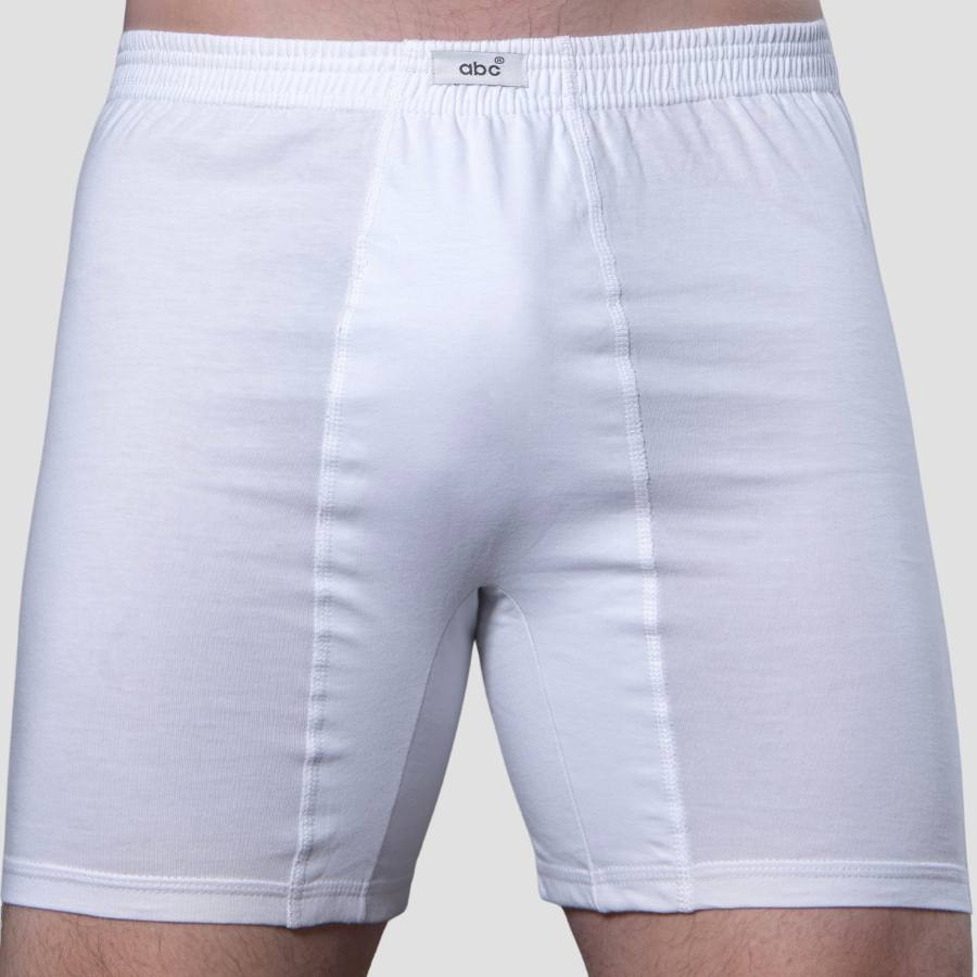 weite Herren-Boxershorts | 100% baumwolle weiß von Cotton Majesty | rule your comfort | Frontbild