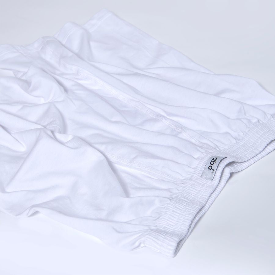weite Herren-Boxershorts | 100% baumwolle weiß von Cotton Majesty | rule your comfort | oberes Bild