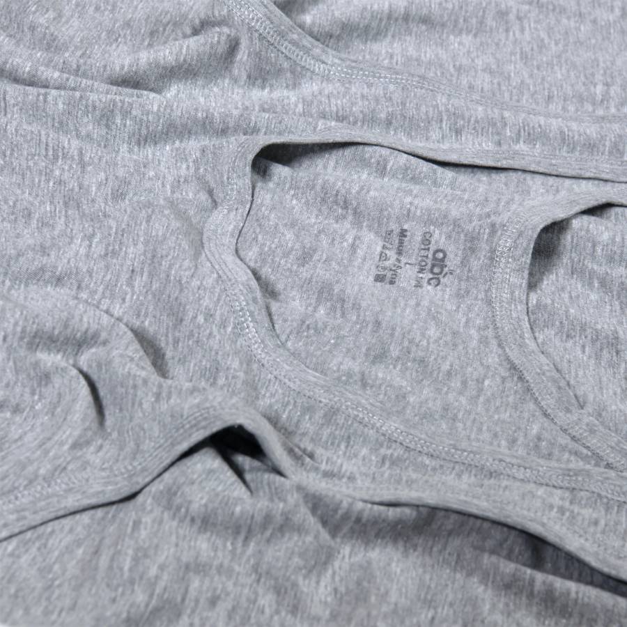 Herren-Unterhemd tanktop baumwolle in grau für herren von Cotton Majesty | oberes Bild