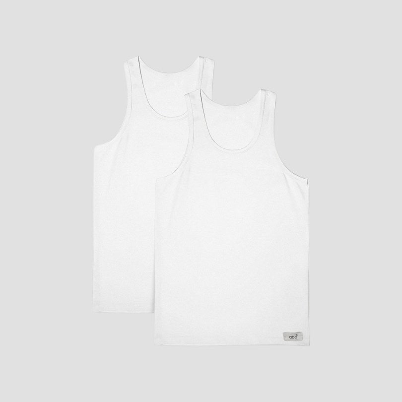 Herren Unterhemd | Tanktops 2er pack 100% baumwolle | weiss | Cotton Majesty | rule your comfort