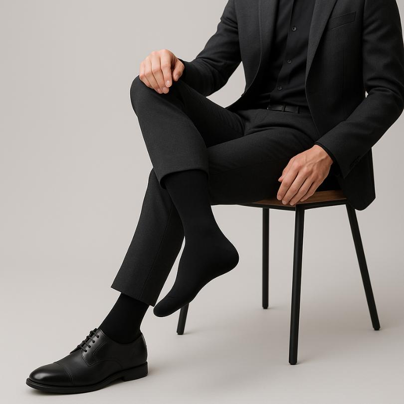 Classic Comfort – 3er-Pack klassische Herrensocken in Schwarz aus Modal von Cotton Majesty. Perfekt für Business-Outfits, seidig-weich, atmungsaktiv und feuchtigkeitsregulierend für ganztägigen Komfort.