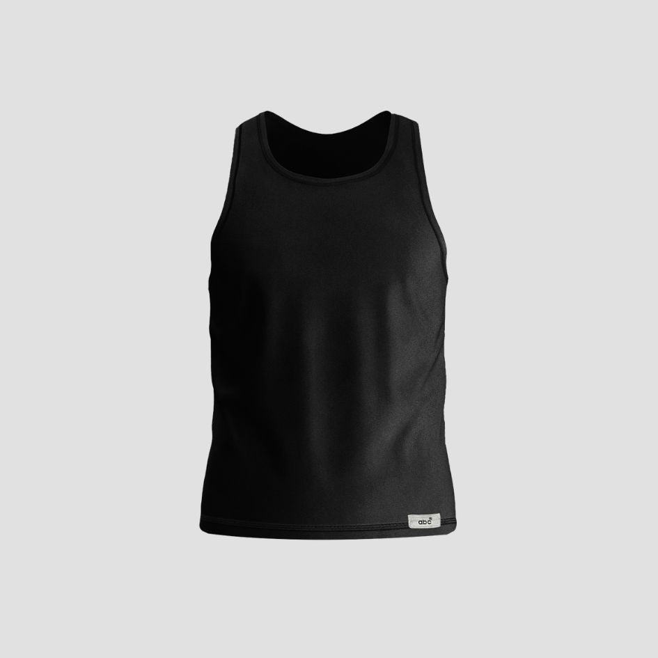 herren-unterhemden tanktop | aermellos baumwolle schwarz | Cotton Majesty | rule your comfort