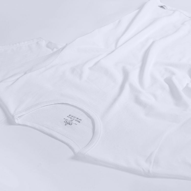 Unterhemden baumwolle in weiss | rundhals für herren von Cotton Majesty | oberes Bild