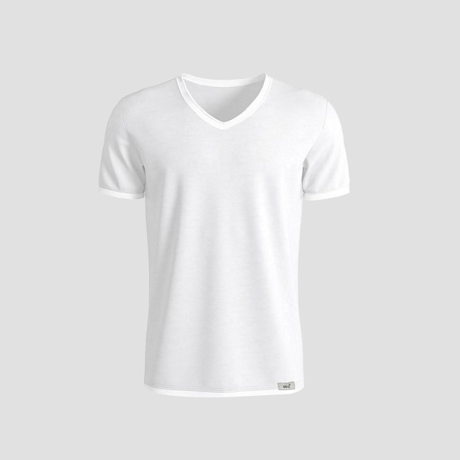 Unterhemden | t-shirt baumwolle weiss | v-ausschnitt | herren | Cotton Majesty | rule your comfort