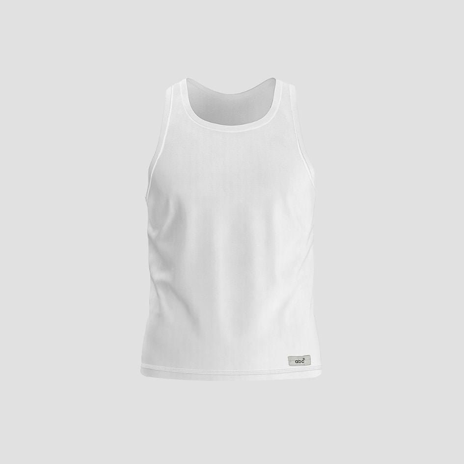 Unterhemden tanktop | aermellos baumwolle weiss | herren | Cotton Majesty | rule your comfort