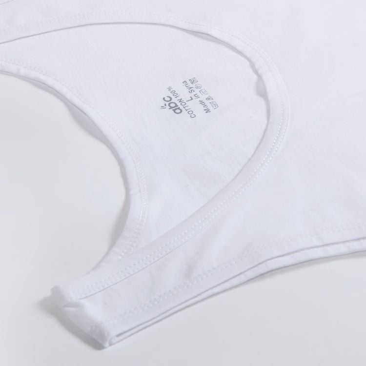 Unterhemden tanktop baumwolle in weiss für herren | Von Cotton Majesty | oberes Bild