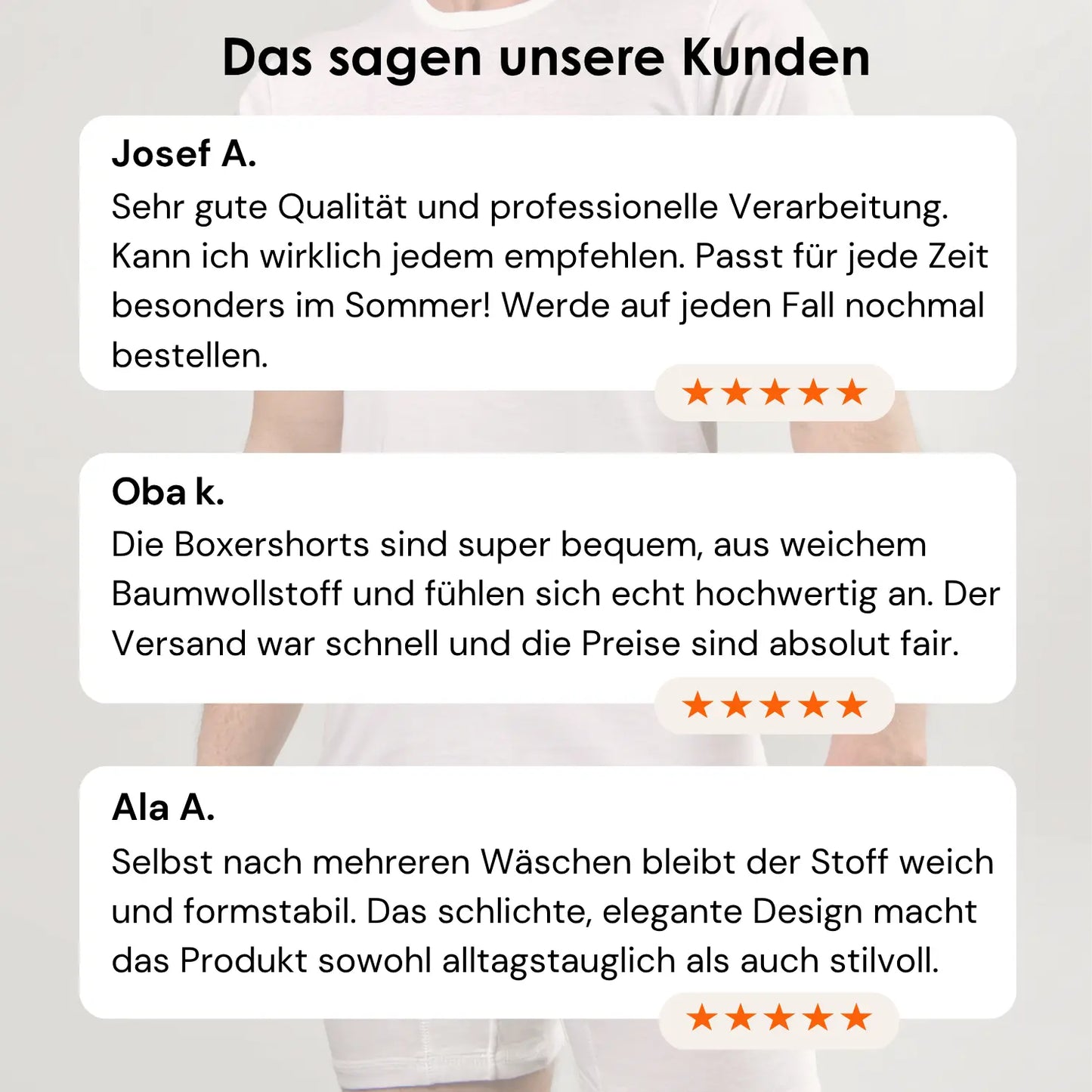 Weite Boxershorts für Herren als Kundenliebling mit 5-Sterne-Bewertung und 60 Tage risikofreies Testen.