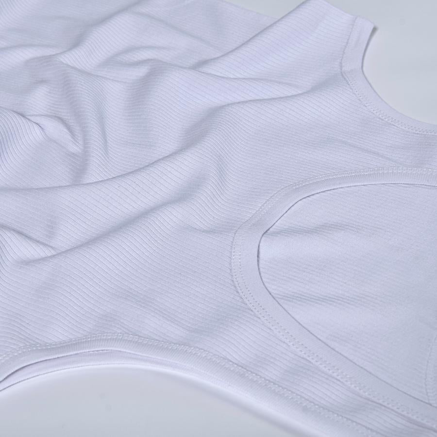 Herren-Unterhemd baumwolle in weiss | doppelripp von Cotton Majesty | oberes Bild