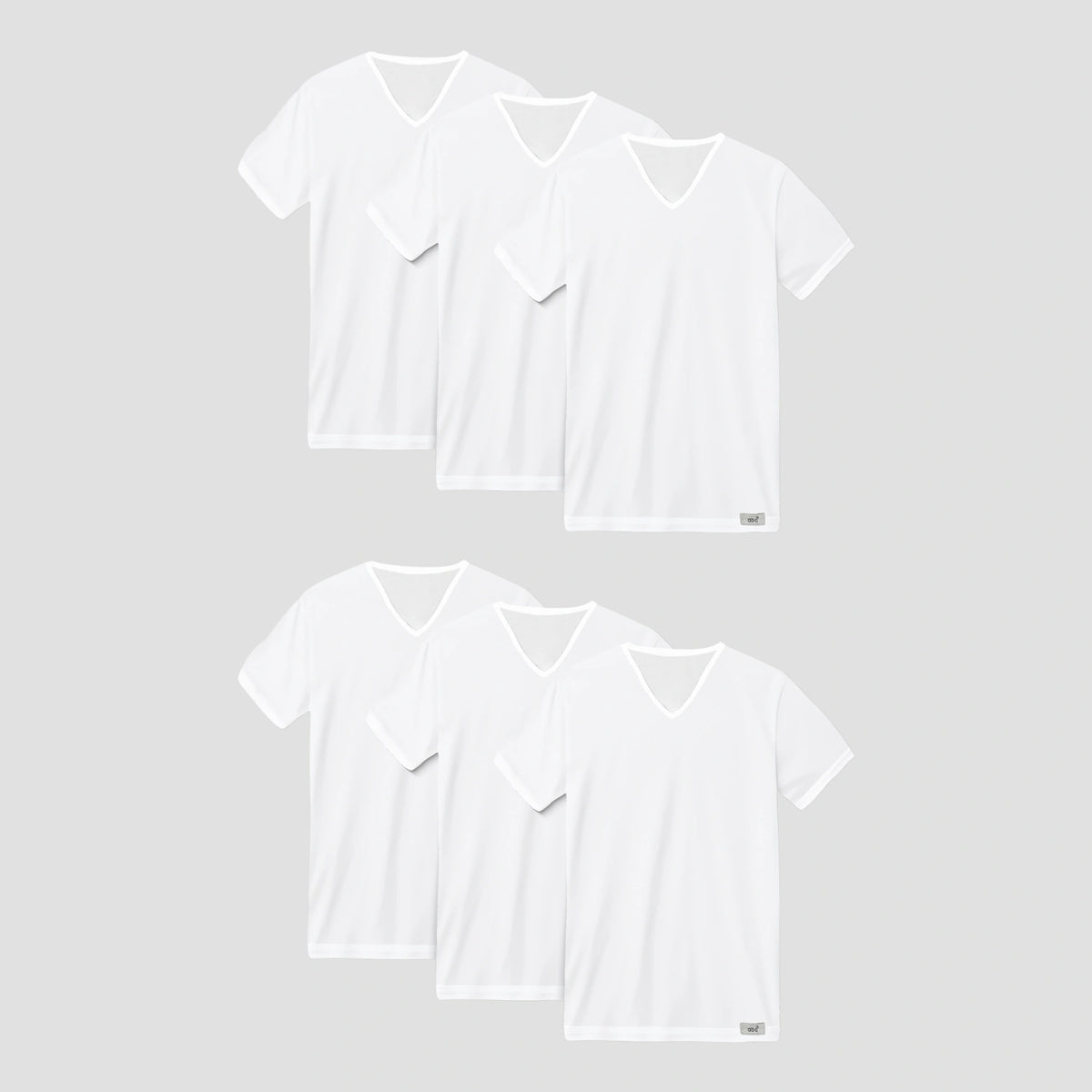 cm-pack-6 | Herren-Unterhemd 6er pack | 100% baumwolle weiß | v-ausschnitt | Cotton Majesty