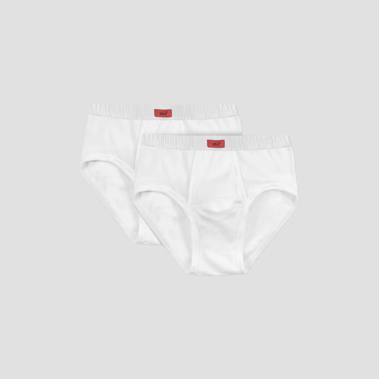Herren-unterhose | slip 100% baumwolle weiß | 2er pack | Cotton Majesty | rule your comfort