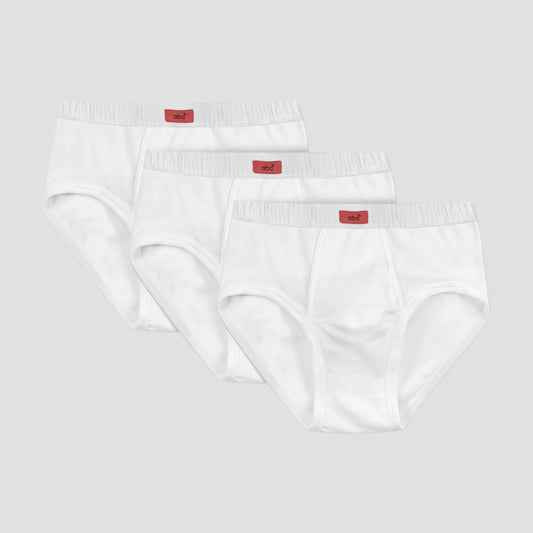 Herren-unterhose | slip 100% baumwolle weiß | 3er pack | Cotton Majesty
