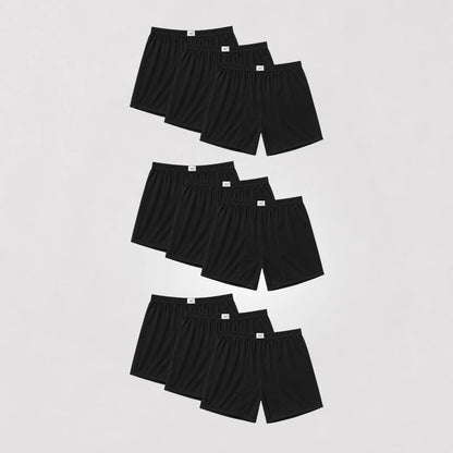 cm-pack-9 | Herren-Unterwäsche | Boxershorts baumwolle schwarz | 9er-pack | Cotton Majesty