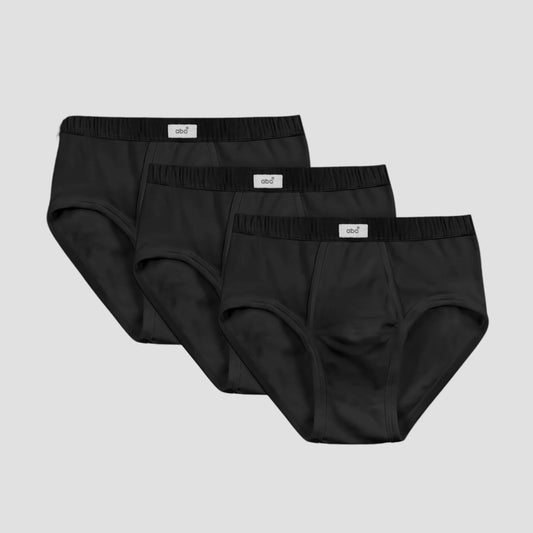Herren-Unterwäsche | slip baumwolle schwarz | 3er pack | Cotton Majesty