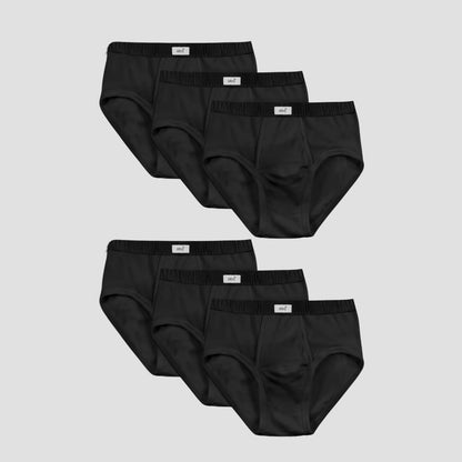 cm-pack-6 | Herren-Unterwäsche | slip baumwolle schwarz | 6er pack | Cotton Majesty