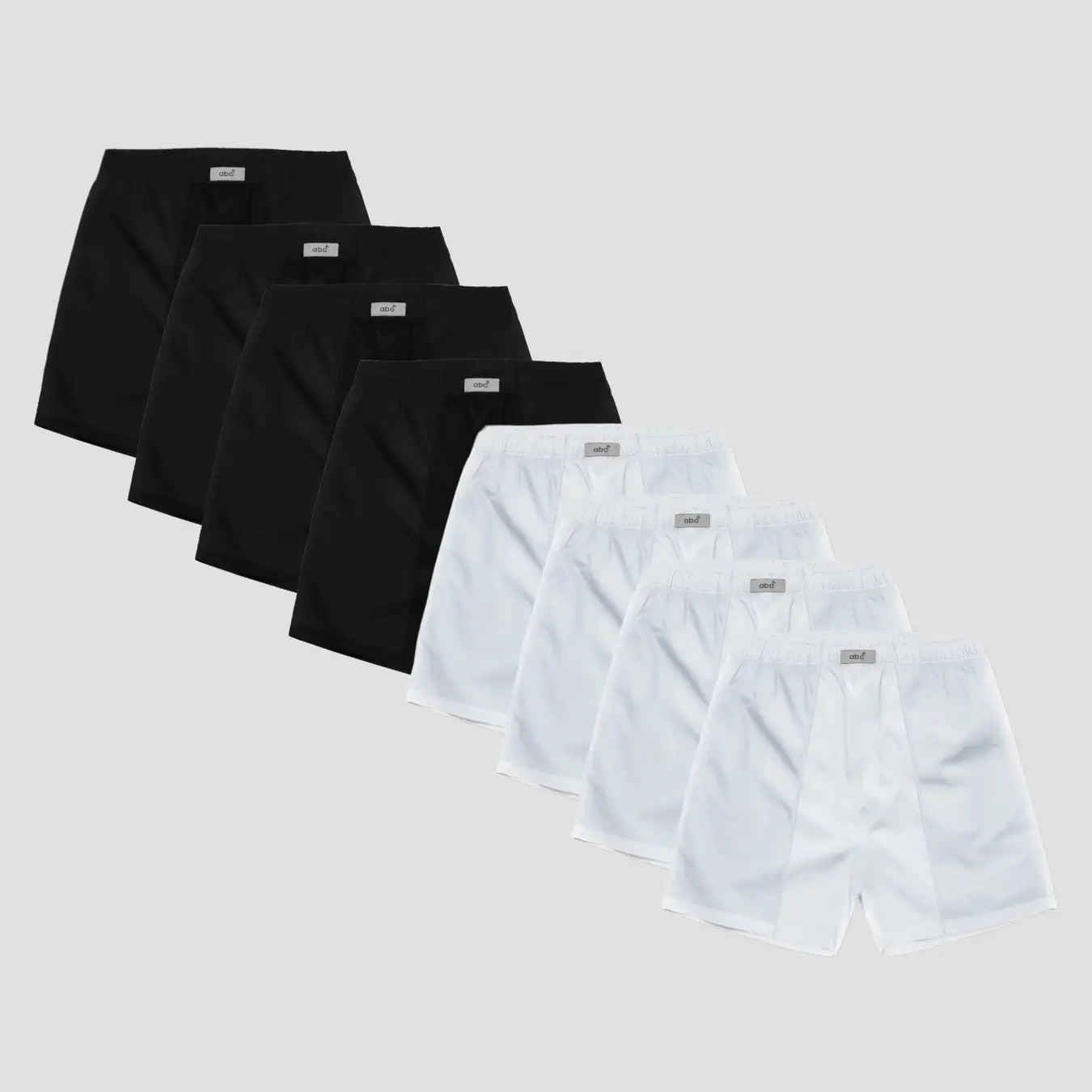 weite Herren-Boxershorts  | 100% baumwolle | 8er-pack weiß und schwarz | Cotton Majesty | rule your comfort