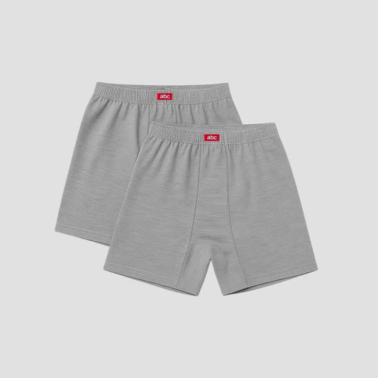weite Herren-Boxershorts  | 100% baumwolle grau | 2er-pack | Cotton Majesty | rule your comfort