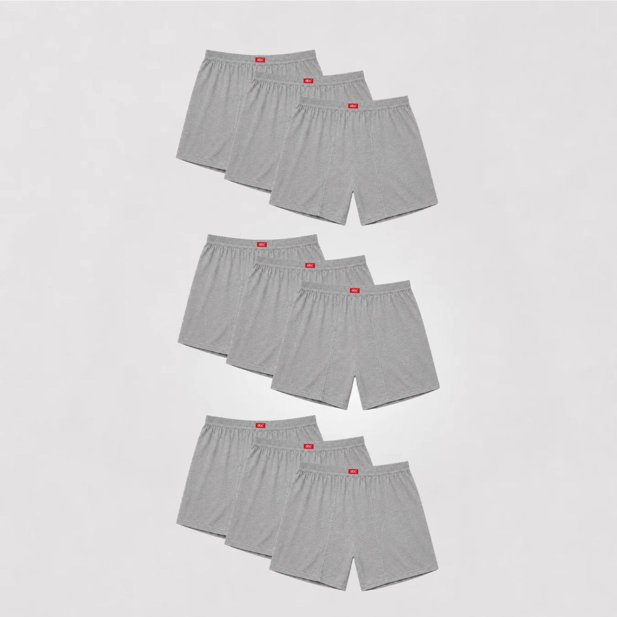 cm-pack-9 | weite Herren-Boxershorts  | 100% baumwolle grau | 9er-pack | Cotton Majesty
