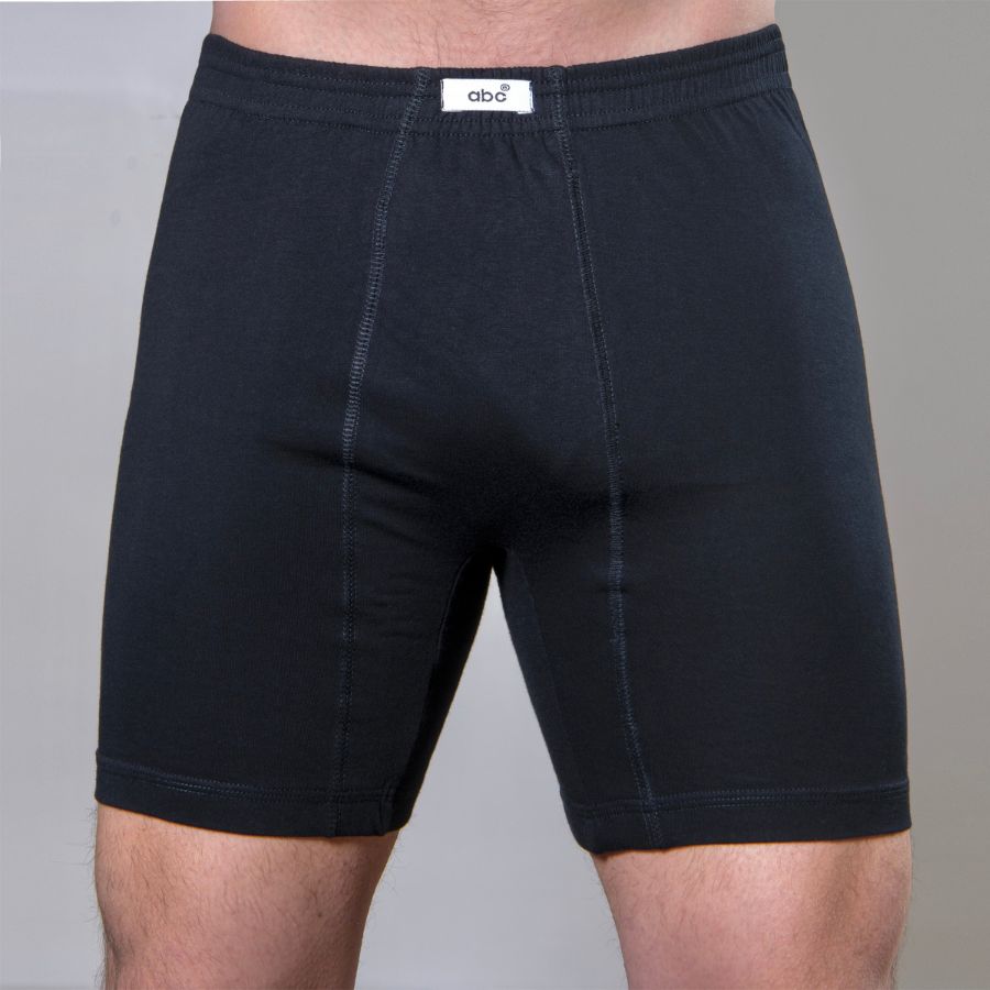weite Herren-Boxershorts  | 100% baumwolle schwarz von Cotton Majesty | rule your comfort | Frontbild
