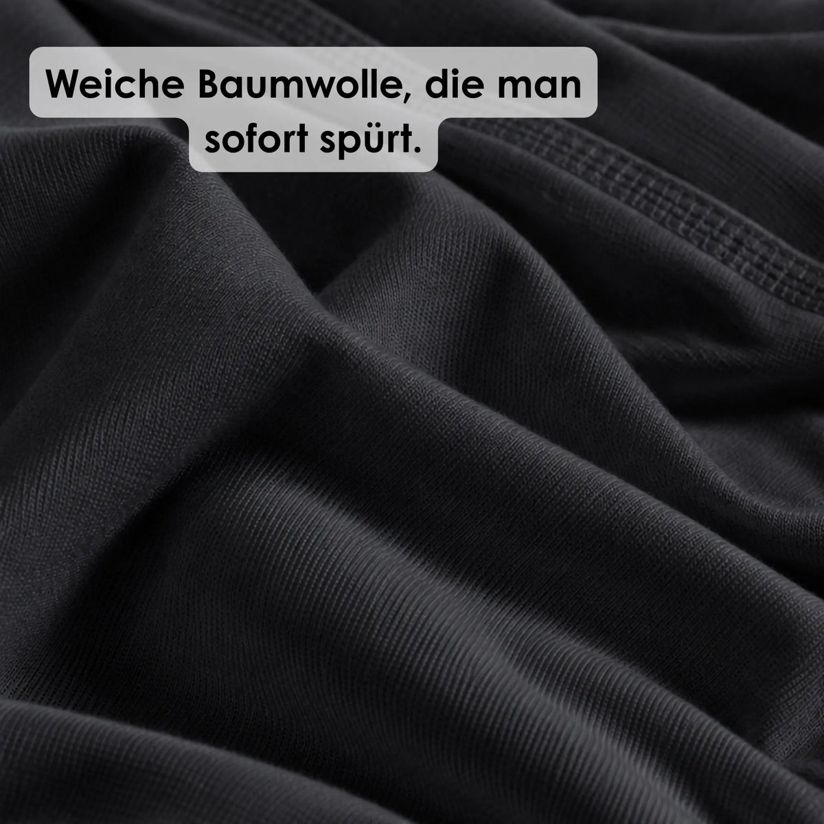 weite Herren-Boxershorts  | 100% baumwolle schwarz von Cotton Majesty | rule your comfort | oberes Bild
