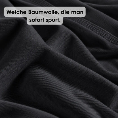 weite Herren-Boxershorts  | 100% baumwolle schwarz von Cotton Majesty | rule your comfort | oberes Bild