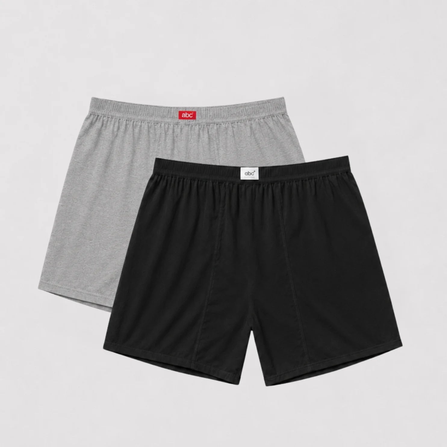 weite Herren-Boxershorts  | 100% baumwolle (schwarz/grau) | 2er-pack | Cotton Majesty | rule your comfort