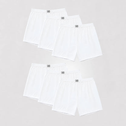 cm-pack-6 | weite Herren-Boxershorts  | 100% baumwolle weiß | 6er-pack | Cotton Majesty