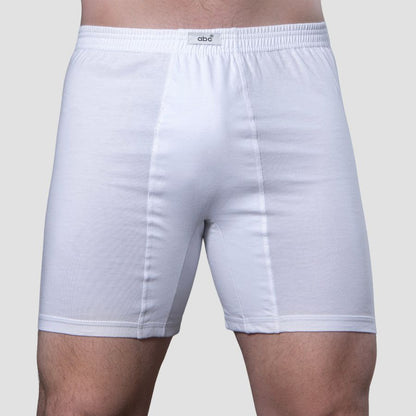 weite Herren-Boxershorts  | 100% baumwolle weiß von Cotton Majesty | rule your comfort | Frontbild
