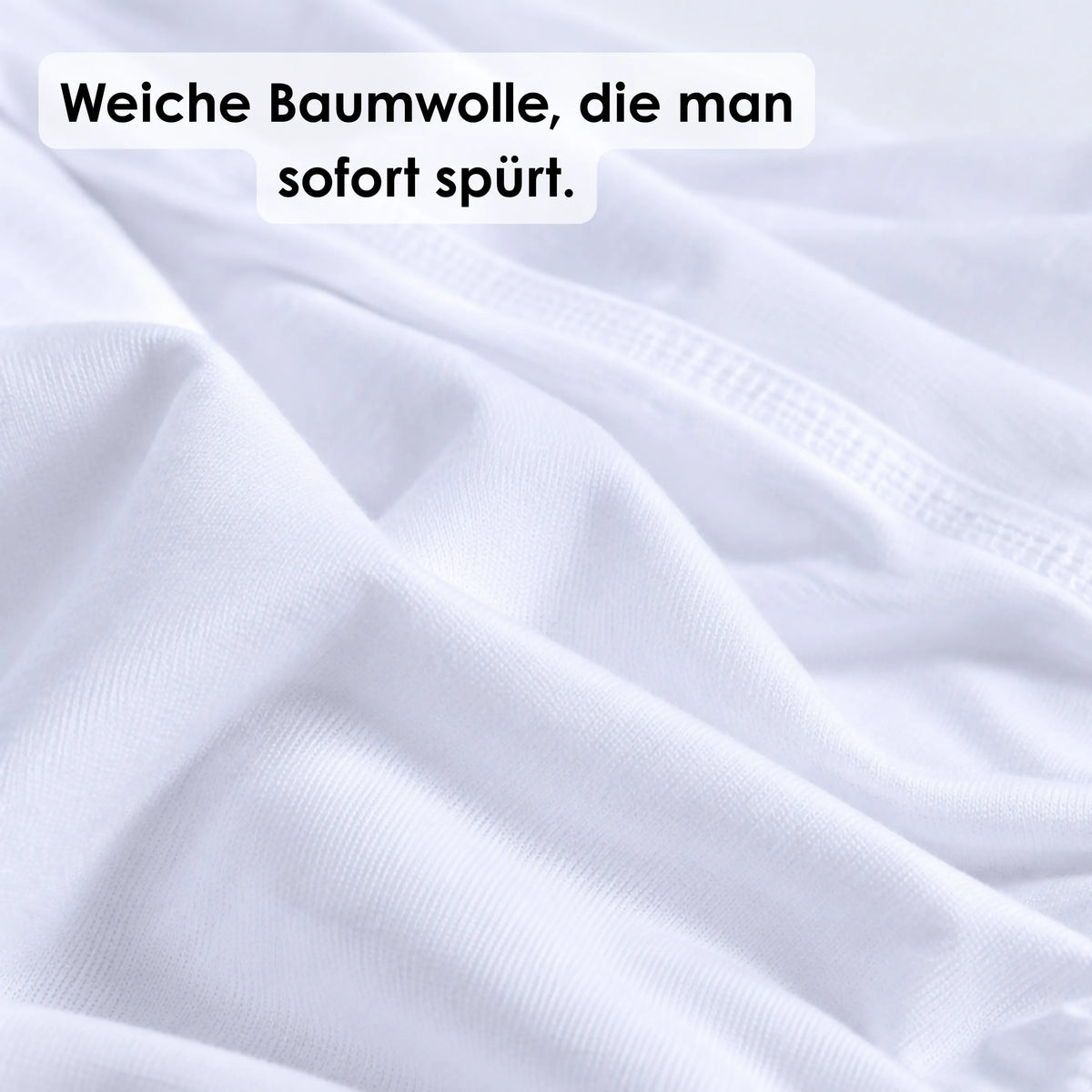 Weite Herren-Boxershorts  | 100% Baumwolle weiß von Cotton Majesty | rule your comfort | oberes Bild