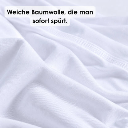 Weite Herren-Boxershorts  | 100% Baumwolle weiß von Cotton Majesty | rule your comfort | oberes Bild