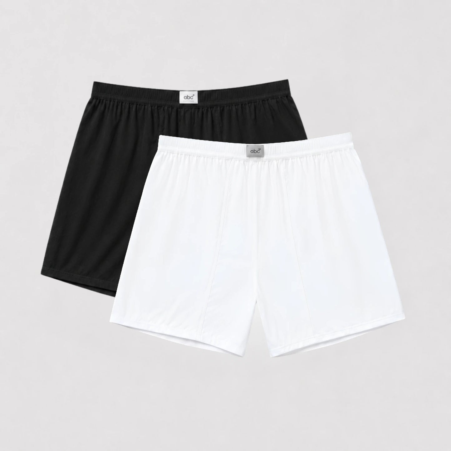 weite Herren-Boxershorts  | 100% baumwolle (weiß/schwarz) | 2er-pack | Cotton Majesty | rule your comfort