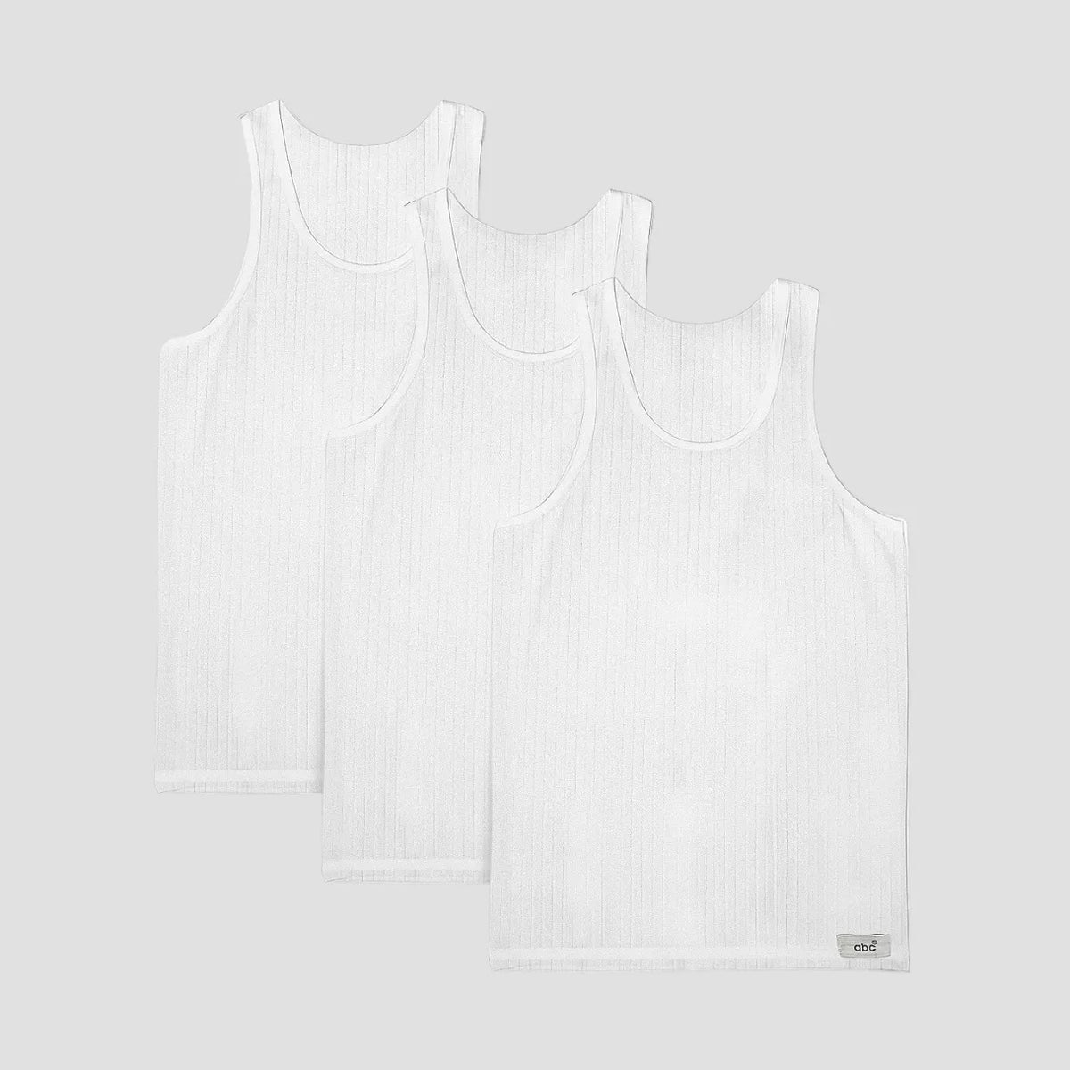 cm-pack-3 | Unterhemd fuer Herren tanktop | 3er pack 100% baumwolle weiss | doppelripp | Cotton Majesty