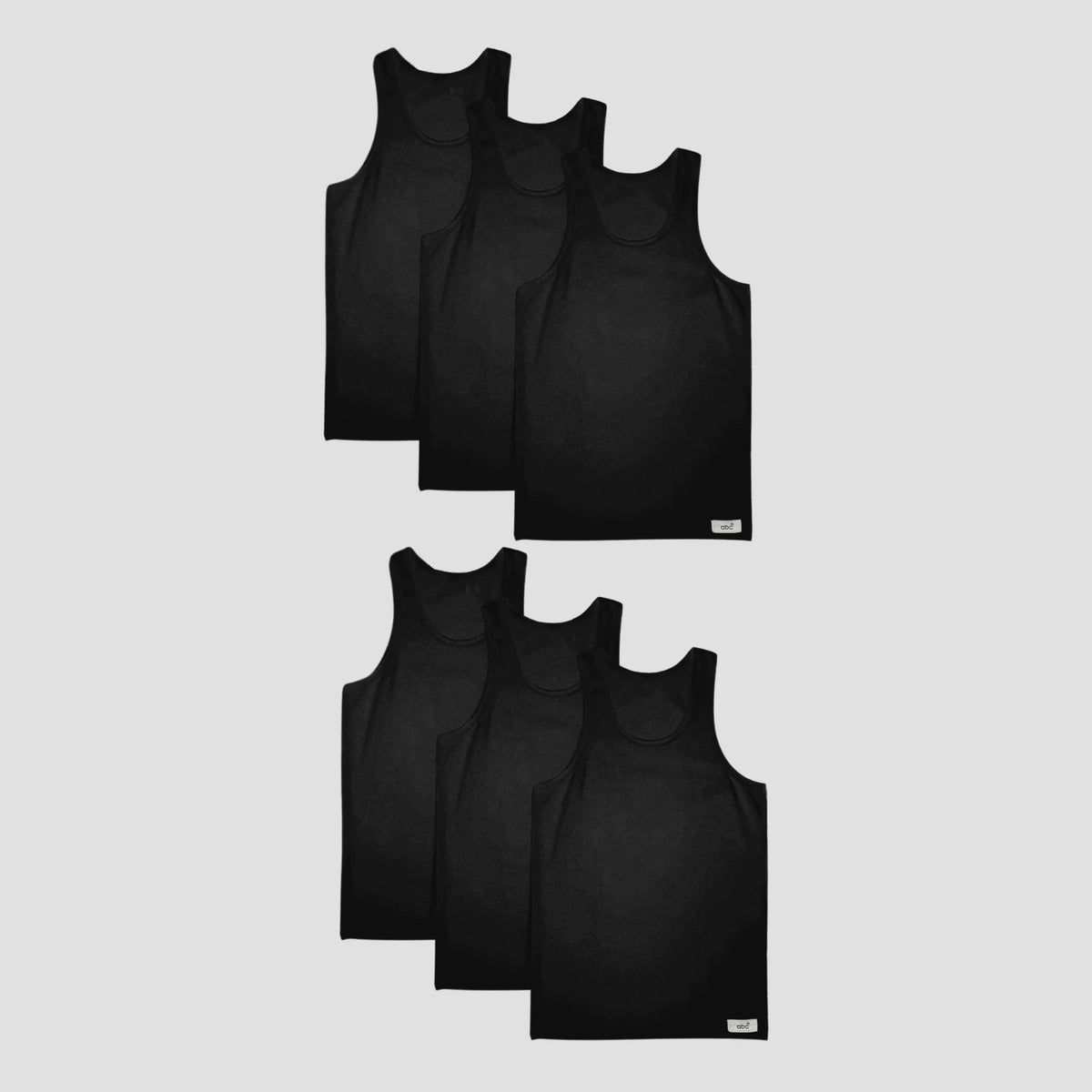 cm-pack-6 | Herren Unterhemd | Tanktops 6er pack 100% baumwolle  | schwarz | Cotton Majesty