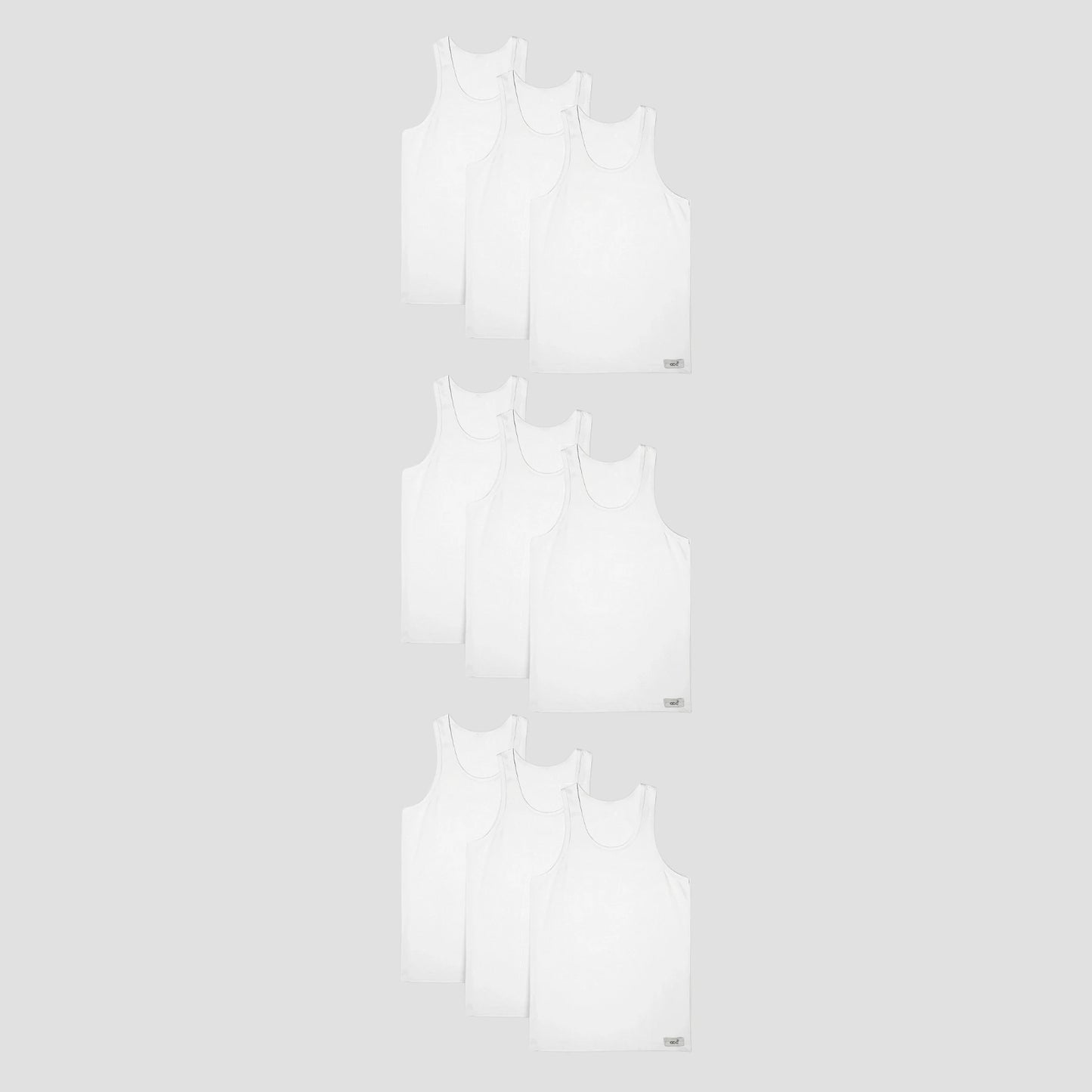 cm-pack-9 | Herren Unterhemd | Tanktops 9er pack 100% baumwolle  | weiss | Cotton Majesty