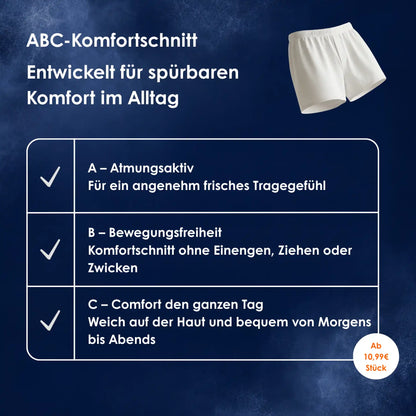 ABC-Komfortschnitt Boxershorts mit atmungsaktiver Baumwolle, Bewegungsfreiheit und Komfort im Alltag