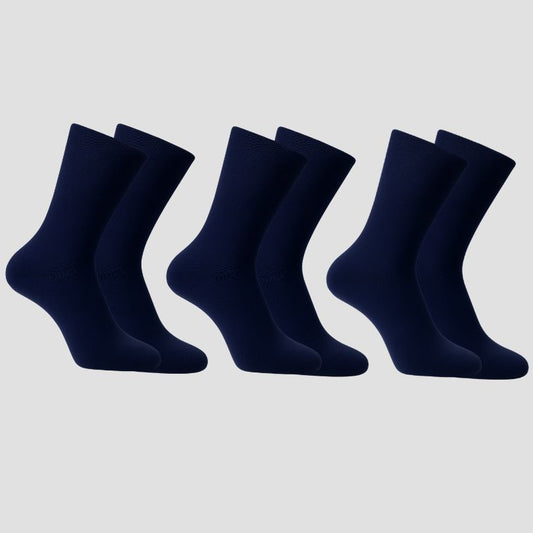 Classic Comfort 3er-Pack klassische marineblaue Herrensocken aus Modal von Cotton Majesty