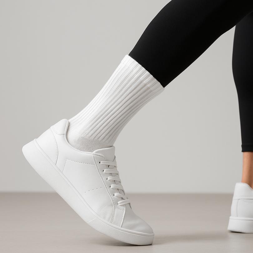 Daily Move Herrensocken in Weiß – 3er-Pack – aus Baumwolle – sportlich unterwegs mit Sneakern – Cotton Majesty