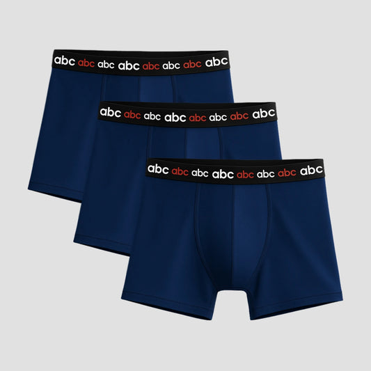 Herren Enge Boxershorts | baumwolle blau | 3er-pack | Cotton Majesty | rule your comfort