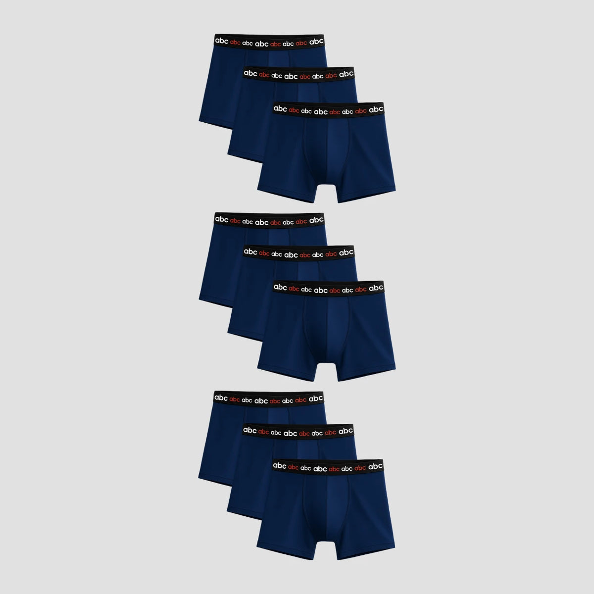 cm-pack-9 | Herren Enge Boxershorts | baumwolle blau | 9er-pack | Cotton Majesty