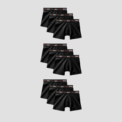cm-pack-9 | Herren Enge Boxershorts | baumwolle schwarz | 9er-pack | Cotton Majesty