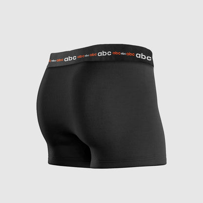Herren Enge Boxershorts | baumwolle in schwarz von Cotton Majesty | Backbild
