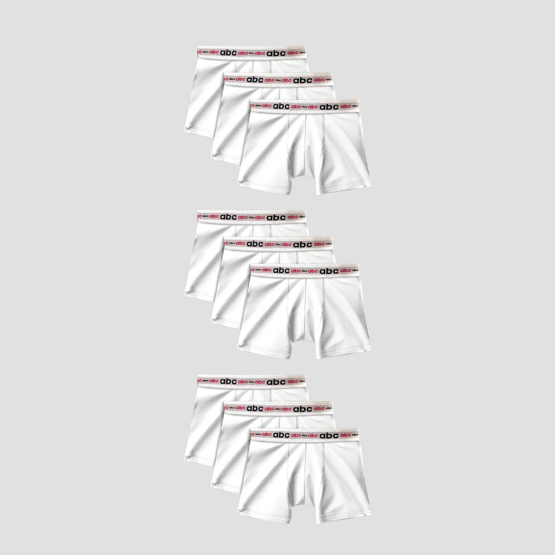 cm-pack-9 | cm-pack-9 | Herren Enge Boxershorts | baumwolle weiss | 9er-pack | Cotton Majesty
