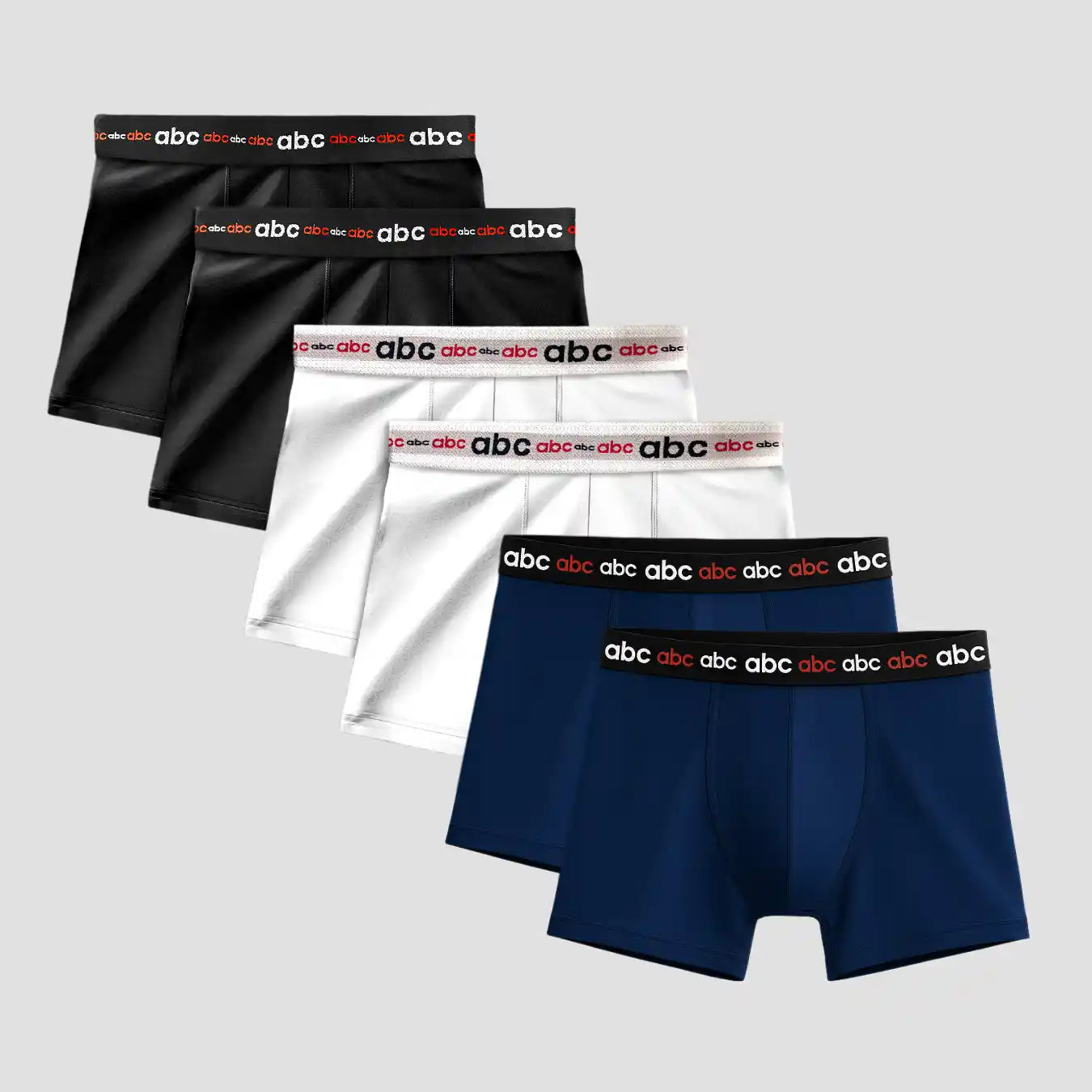Herren Enge Boxershorts aus Baumwolle | 6er-Pack | Weiß Blau Schwarz | Cotton Majesty | rule your comfort