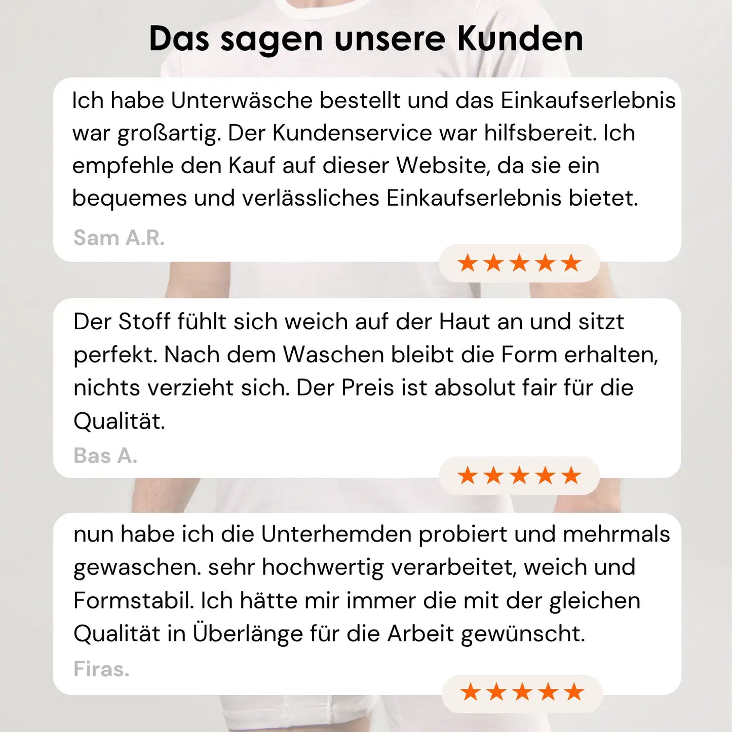 Herren Unterhemd mit 5-Sterne-Bewertung und 60 Tage risikofreies Testen.