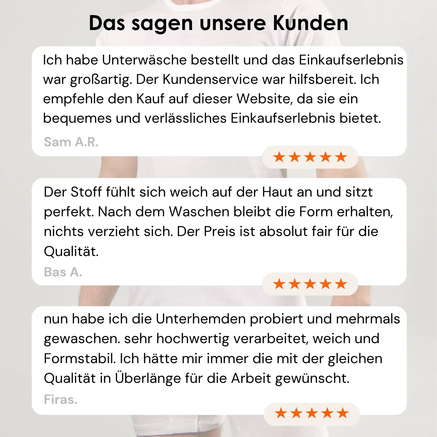 Herren Unterhemd mit 5-Sterne-Bewertung und 60 Tage risikofreies Testen.
