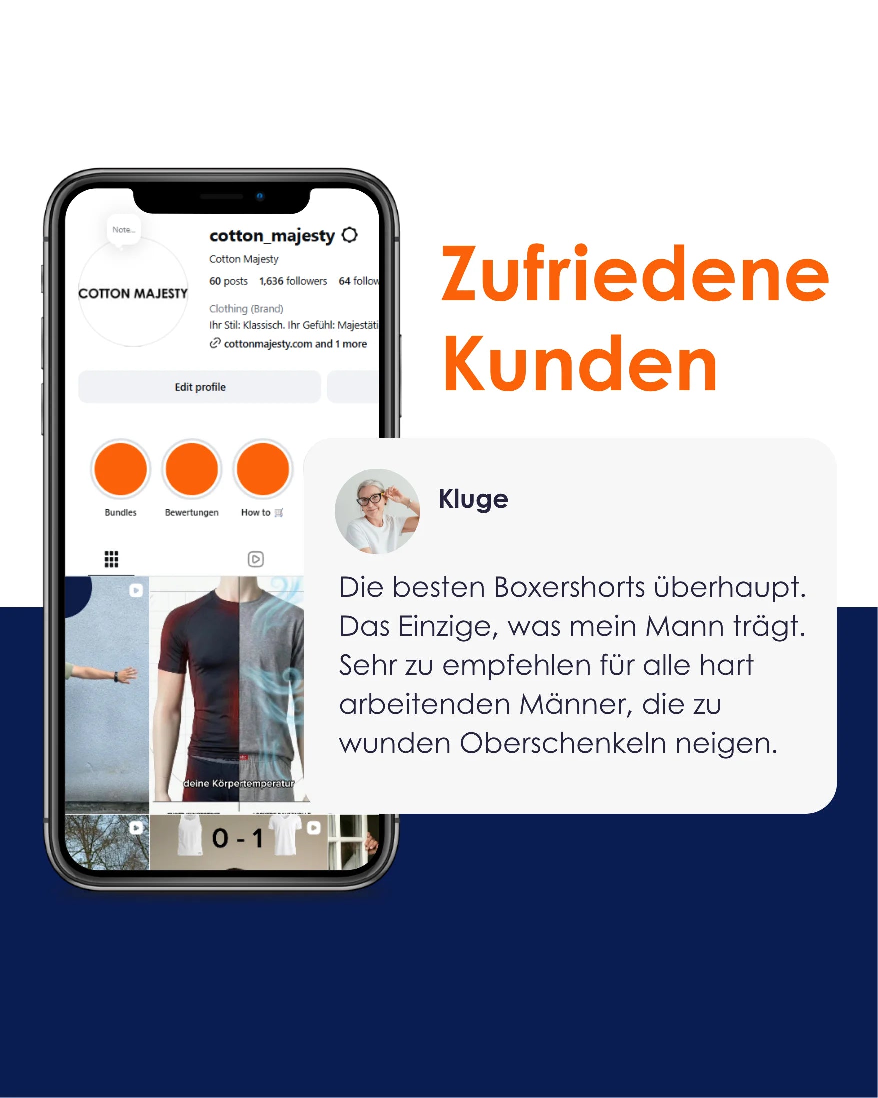 Kundenbewertung zu Cotton Majesty Boxershorts mit Empfehlung für hohen Tragekomfort