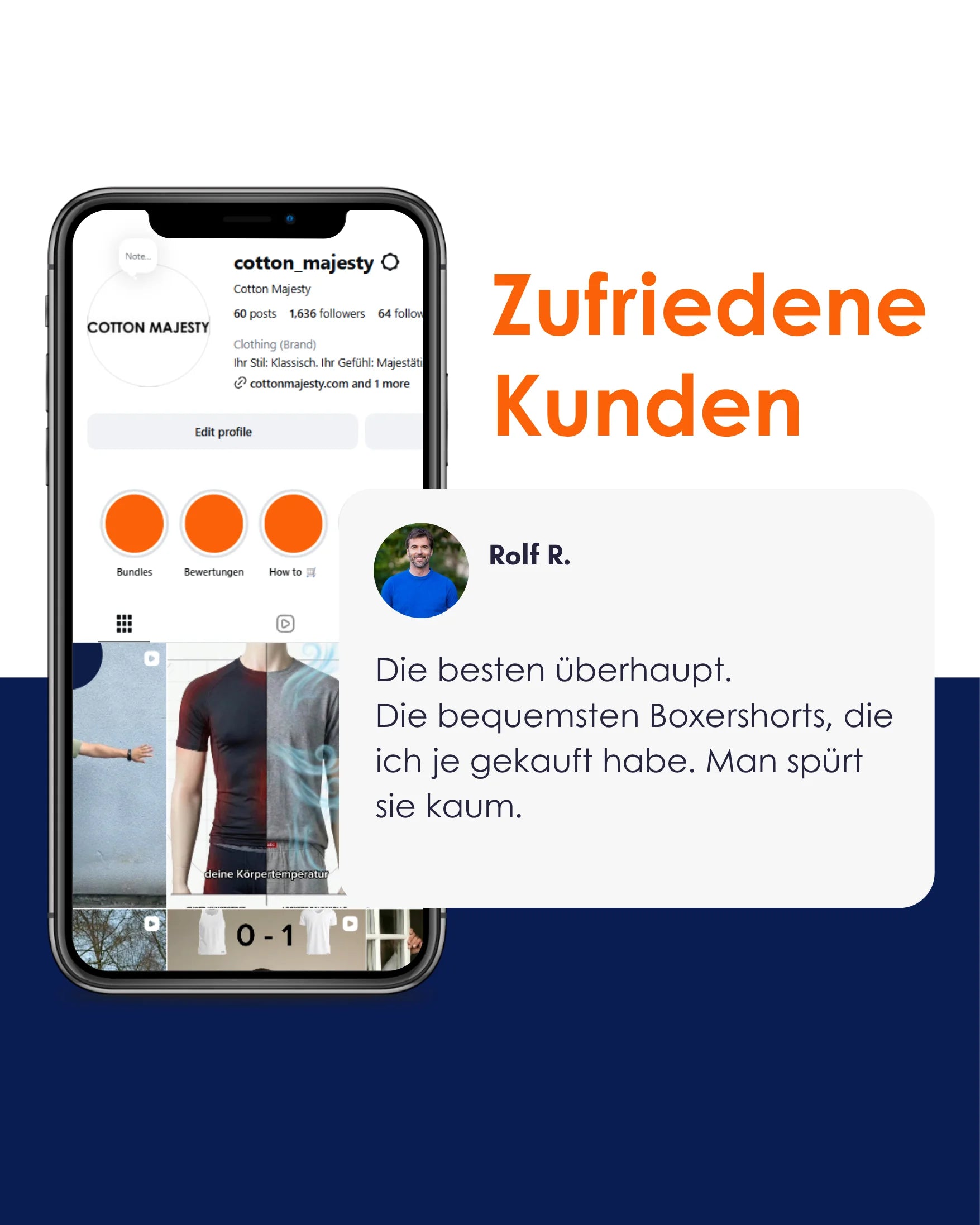 Kundenbewertung von Rolf zu bequemen Cotton Majesty Boxershorts