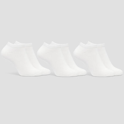 Second Skin – 3er-Pack weiße Sneaker Herrensocken aus Baumwolle von Cotton Majesty