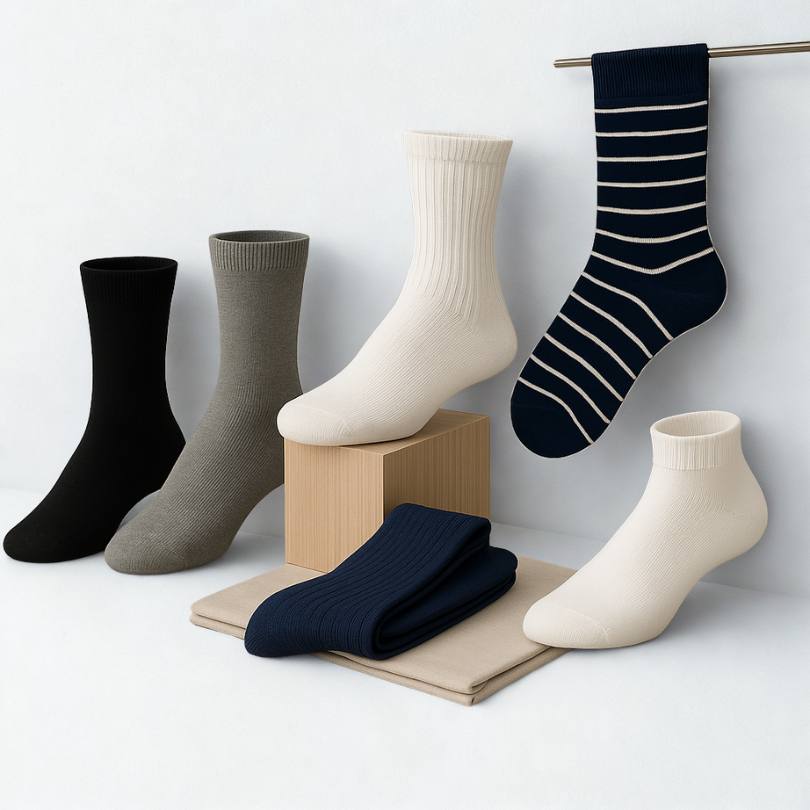 Cotton Majesty Herrensocken Kollektion: Verschiedene Modelle in Schwarz und Weiß, von Sneaker- bis Business-Socken. Kombination aus Komfort, Qualität und stilvollem Design für jeden Anlass.